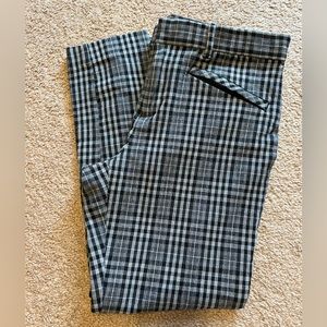 Gray and Black Plaid Gap Skinny Dress Pants